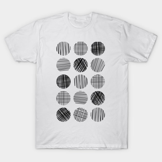 Abstract Lined Circles T-Shirt by ApricotBirch